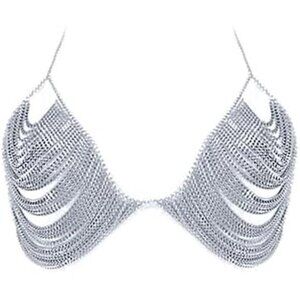 Women's Sexy Body Chain Multi layer Chest Chain Fashion Bra Chain Festival